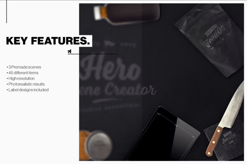 Hero Kitchen Essentials Mockup Creator