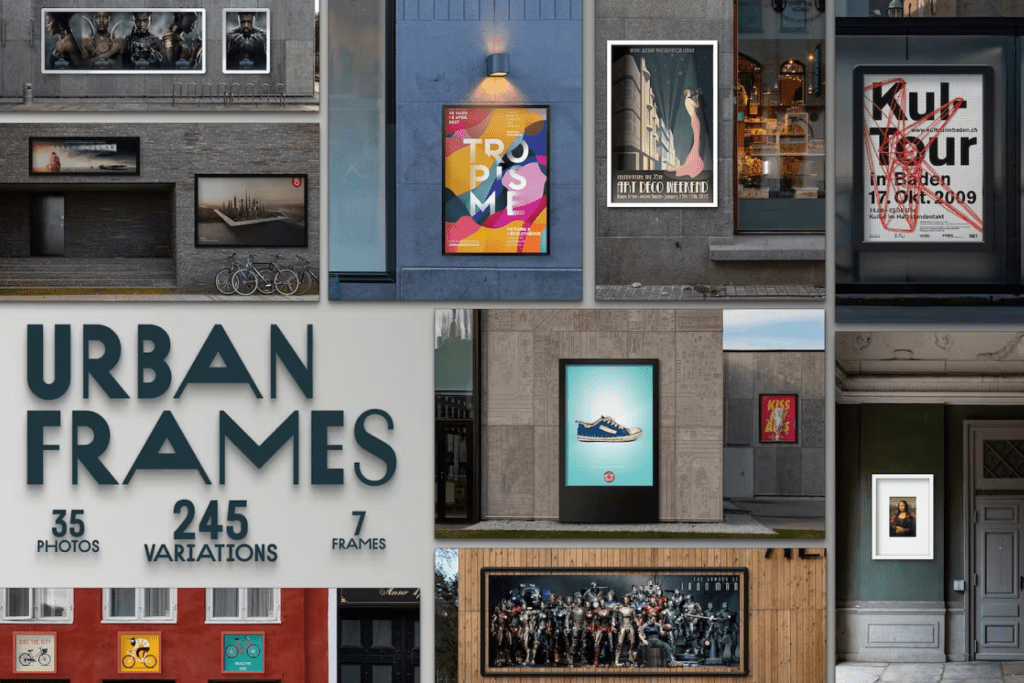 Urban Frames mockups