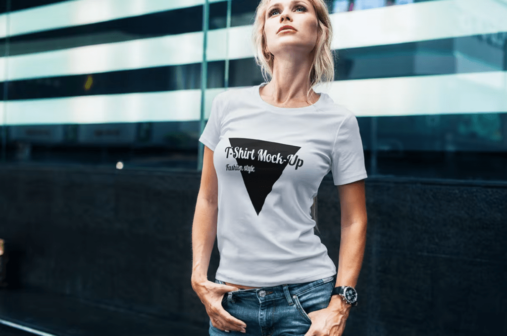 T-Shirt Mock-Up Fashion Girl