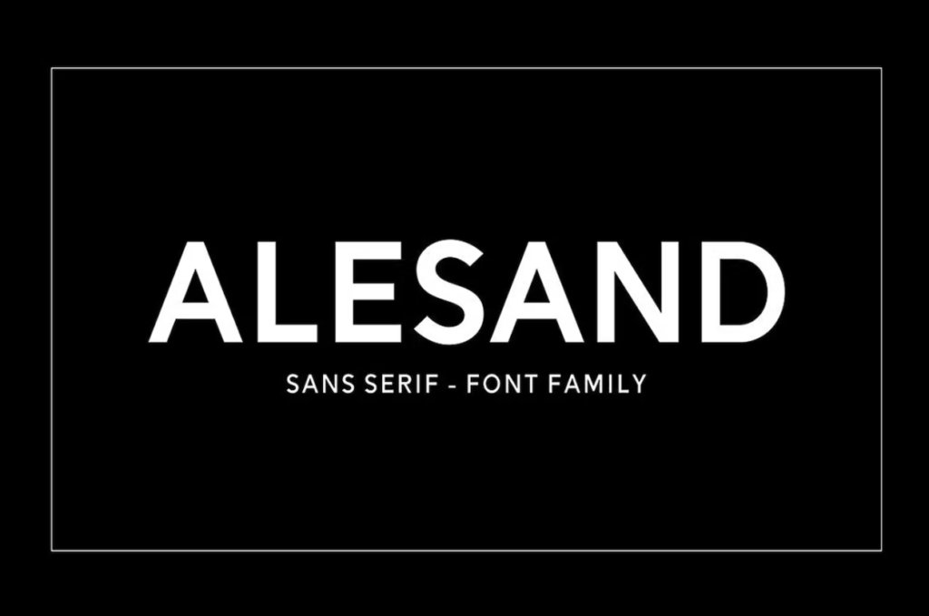 Шрифт Alesand Typeface