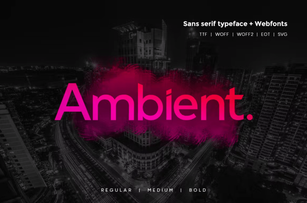 Шрифт Ambient - Modern Typeface + WebFonts