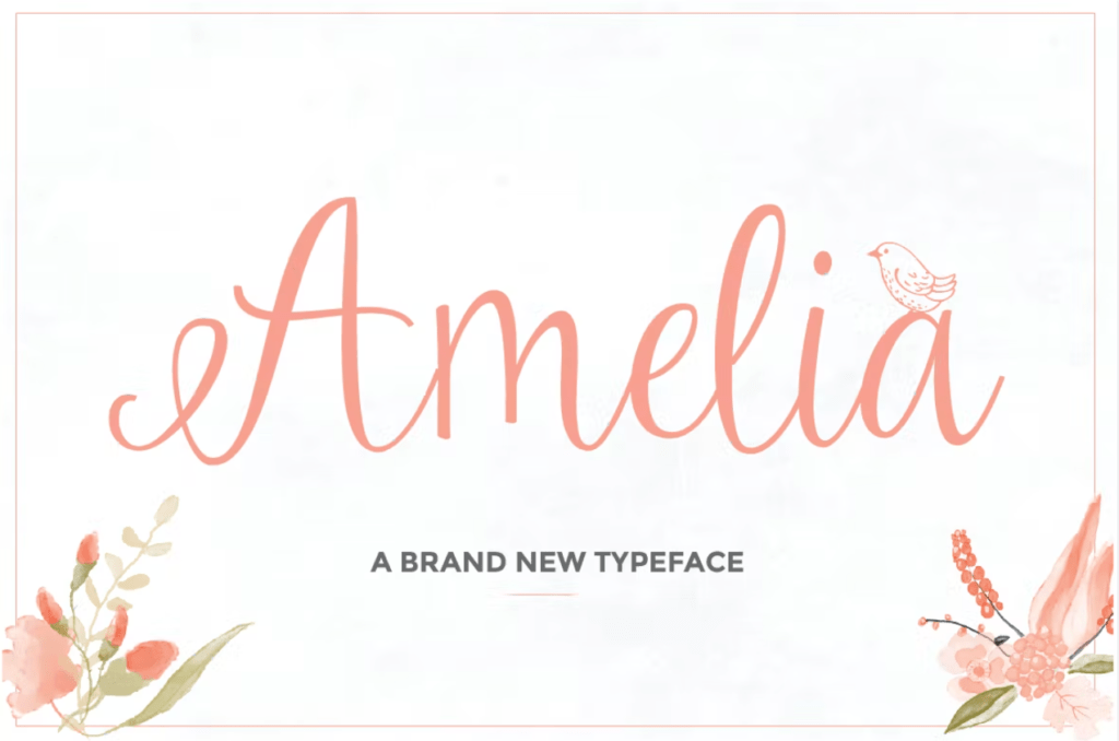 Шрифт Amelia Script