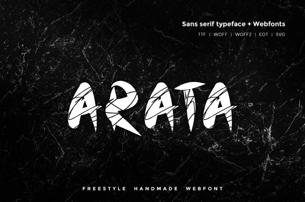 Шрифт Arata - Handmade freestyle Scratchy Webfont