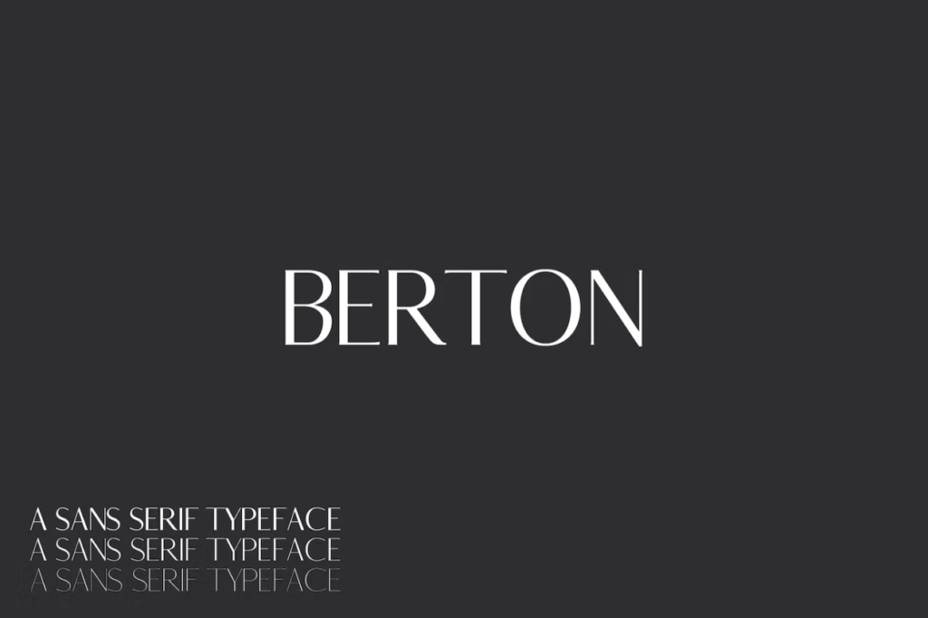 Шрифт Berton Sans Serif Font Family Pack