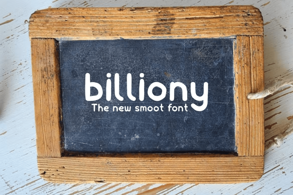 Шрифт Billiony Typeface Font