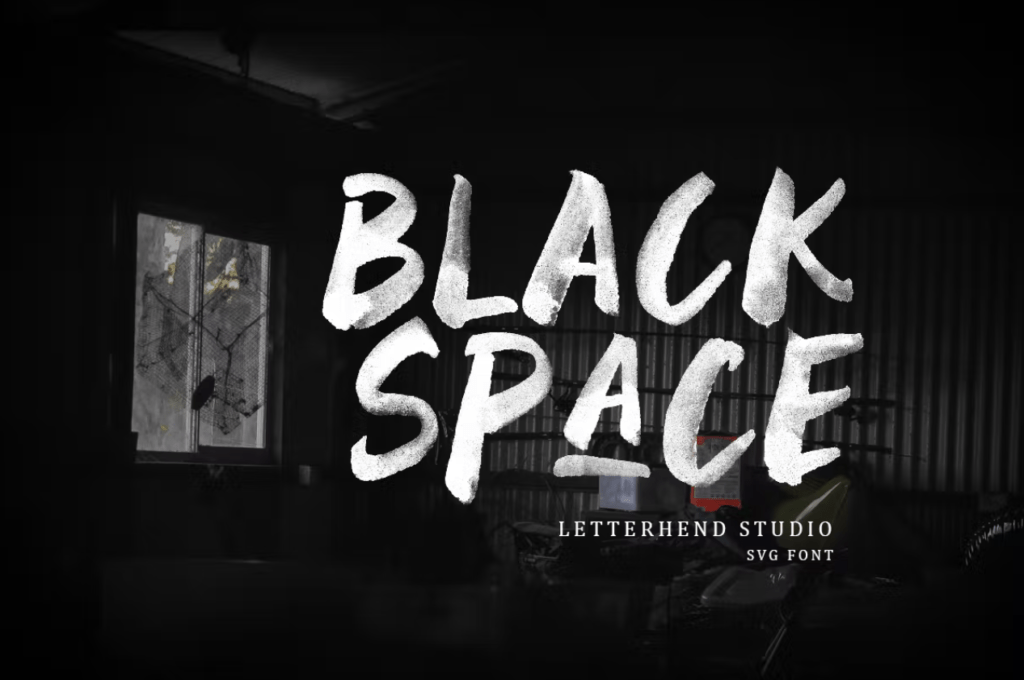 Шрифт Black Space SVG Font