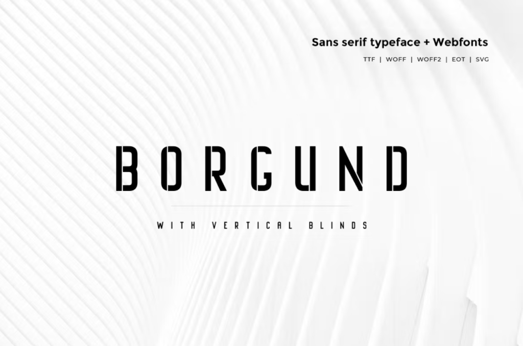 Шрифт Borgund Blinds - Modern Typeface + WebFont