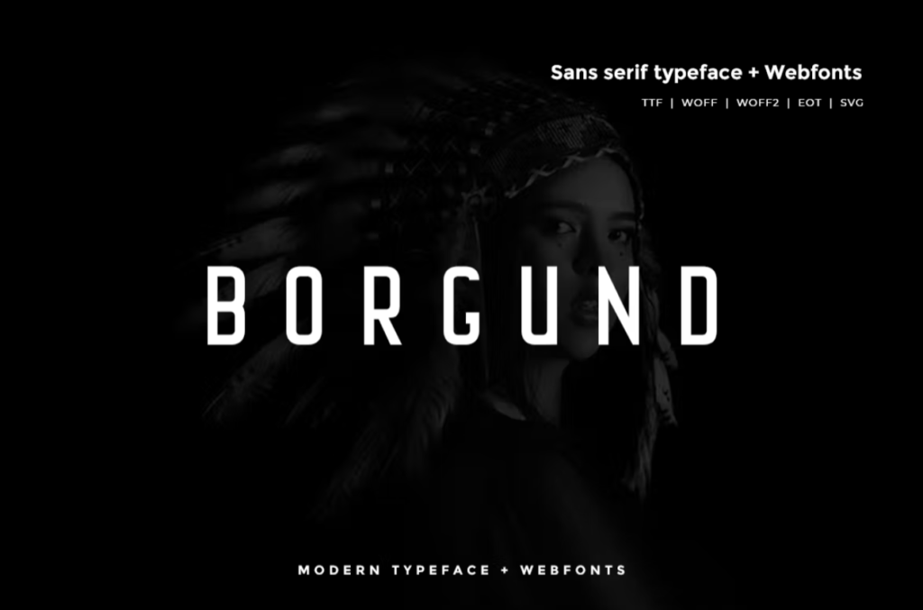 Шрифт Borgund - Modern Typeface + WebFont