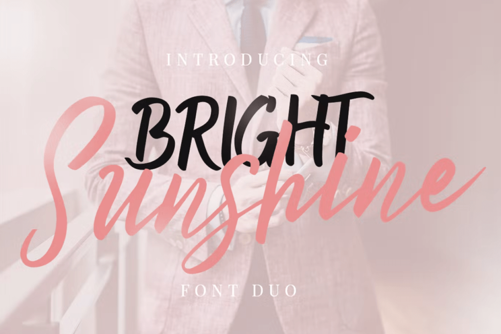 Шрифт Bright Sunshine Branding Signature Font Duo