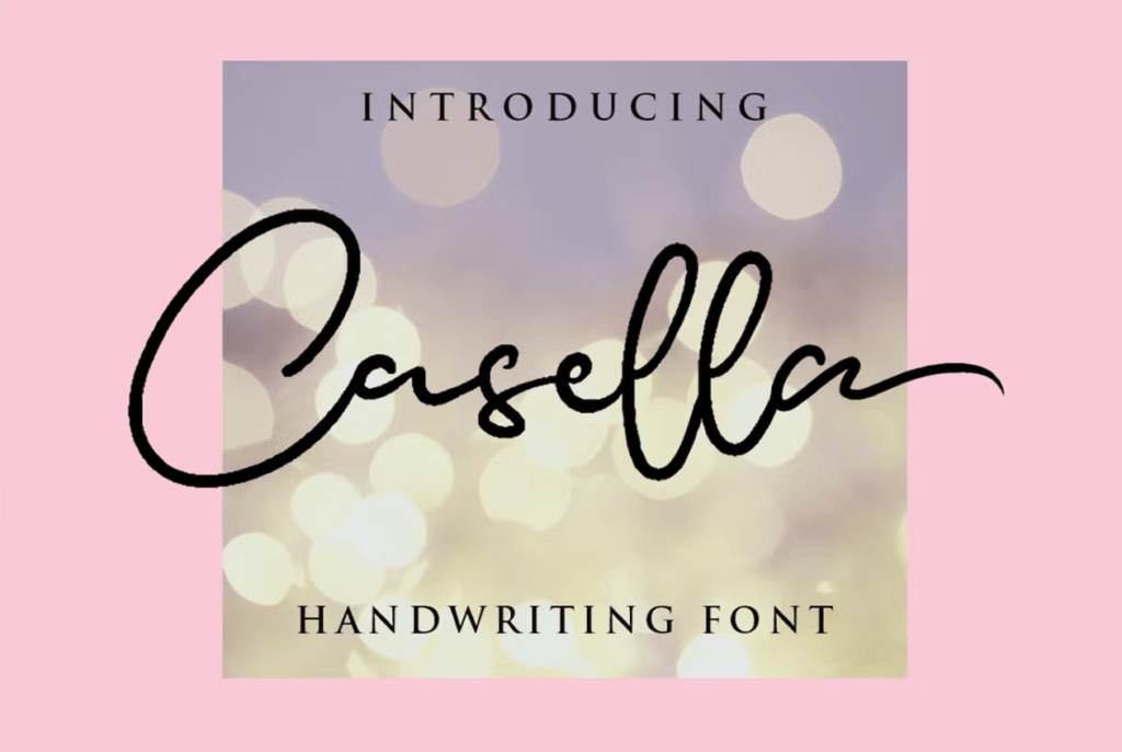 Шрифт Casella - Beauty Handwriting Font