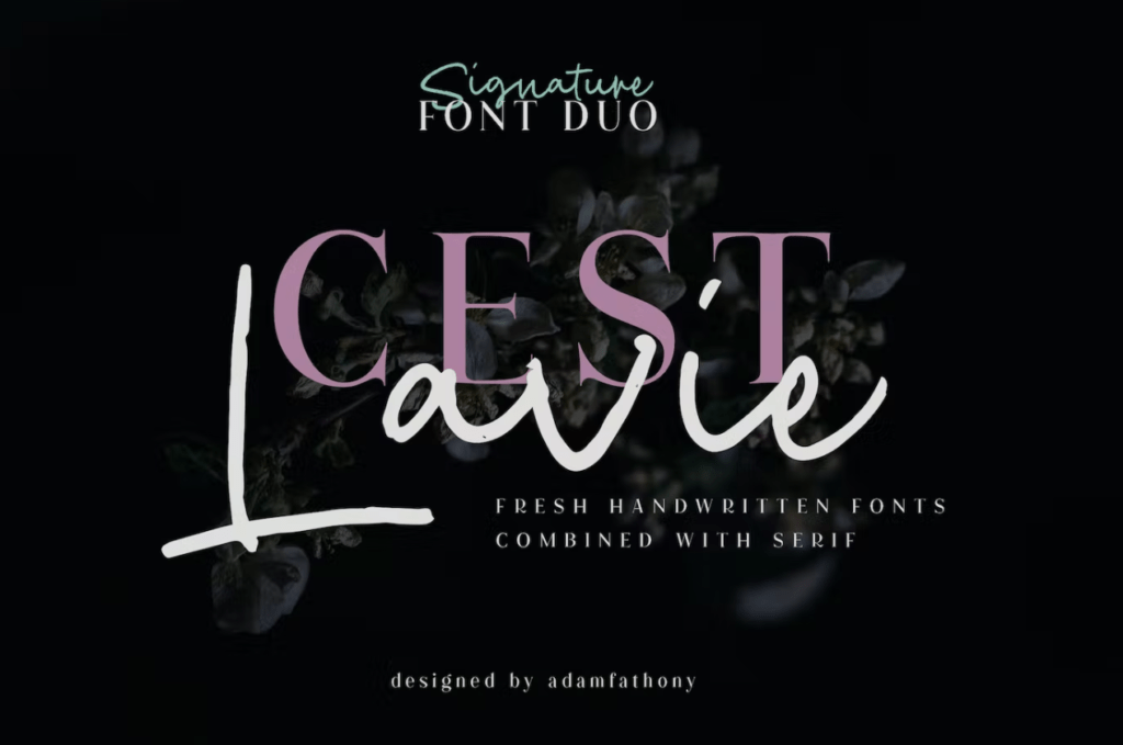 Шрифт Cest Lavie Font Duo