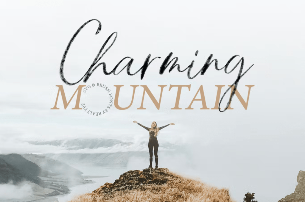 Шрифт Charming Mountain Webfont, Brush & SVG Fonts