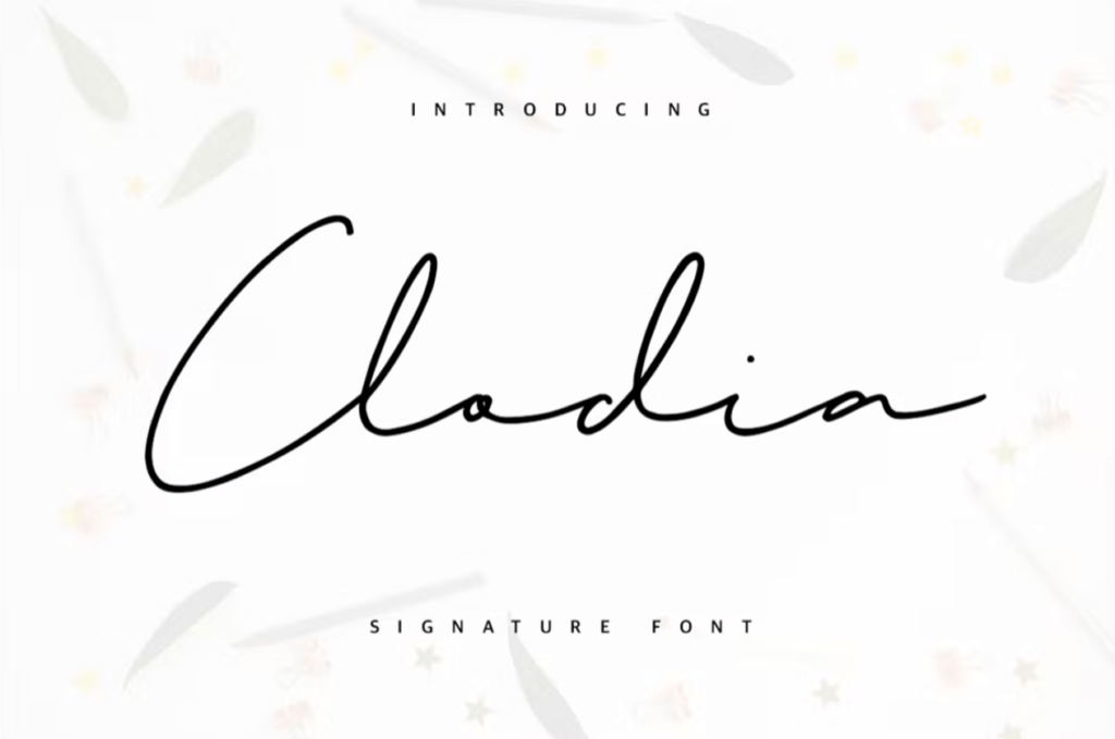 Шрифт Clodia Signature Font
