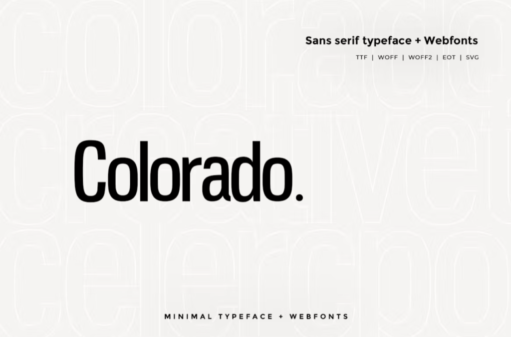 Шрифт Colorado - Modern Typeface + WebFont