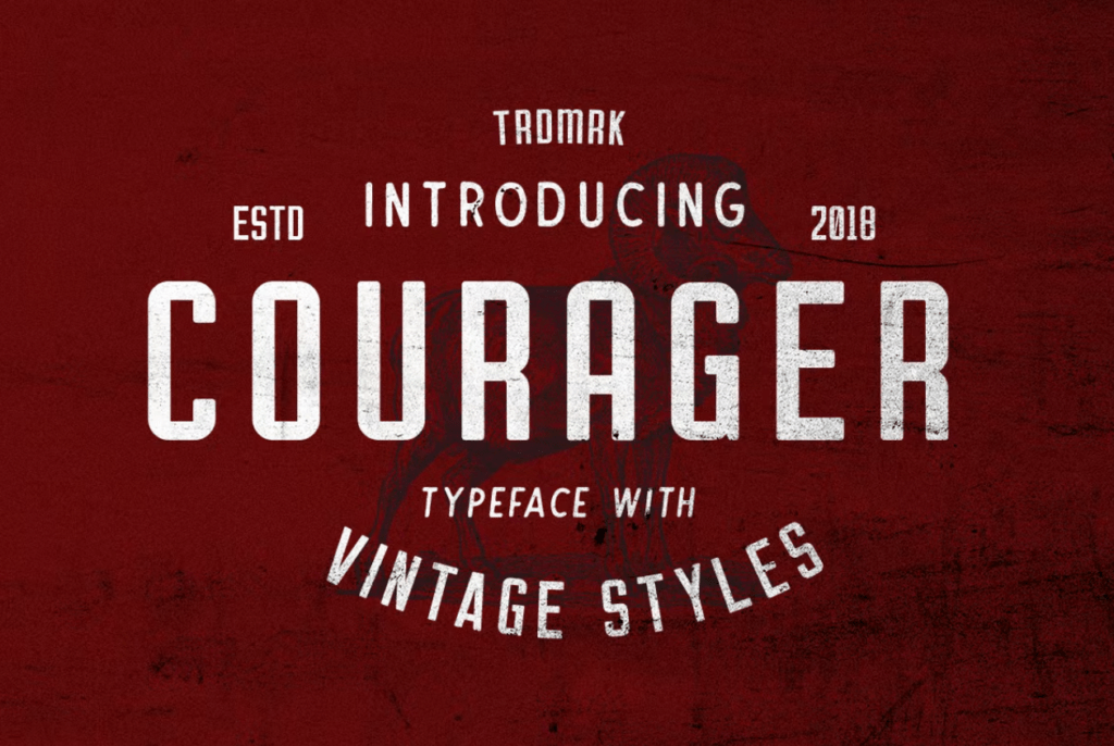 Шрифт Courager Typeface (8 Fonts!)