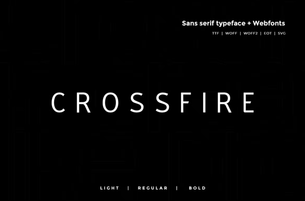 Шрифт Crossfire - Modern Typeface + WebFont