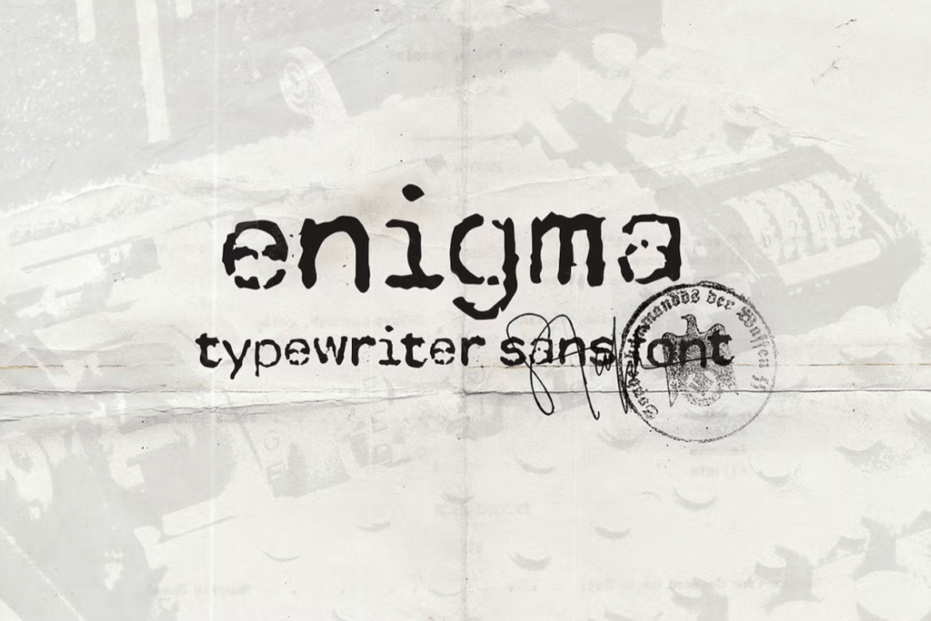 Шрифт Enigma Typewriter Sans Font