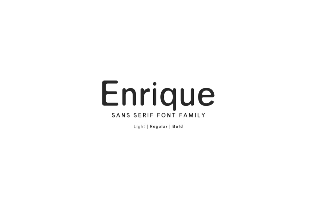 Шрифт Enrique Sans Serif Font Family