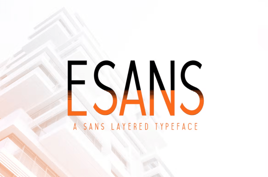 Шрифт Esans Layered Font