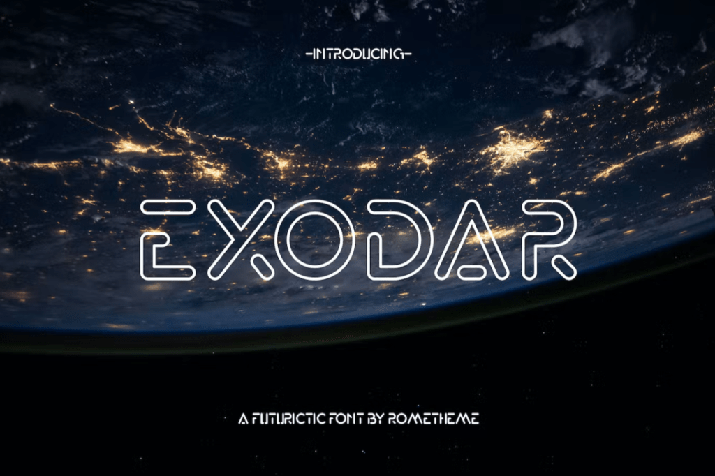 Шрифт Exodar - Futuristic Font YR