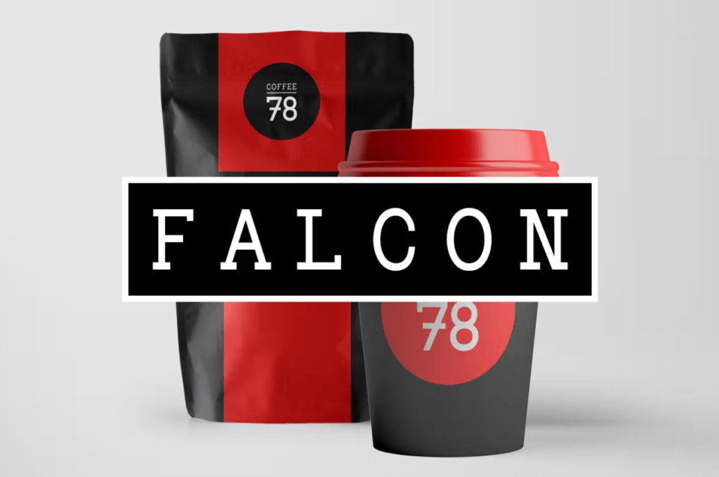 Шрифт FALCON - Hybrid Slab-Serif / Mechanistic Typeface