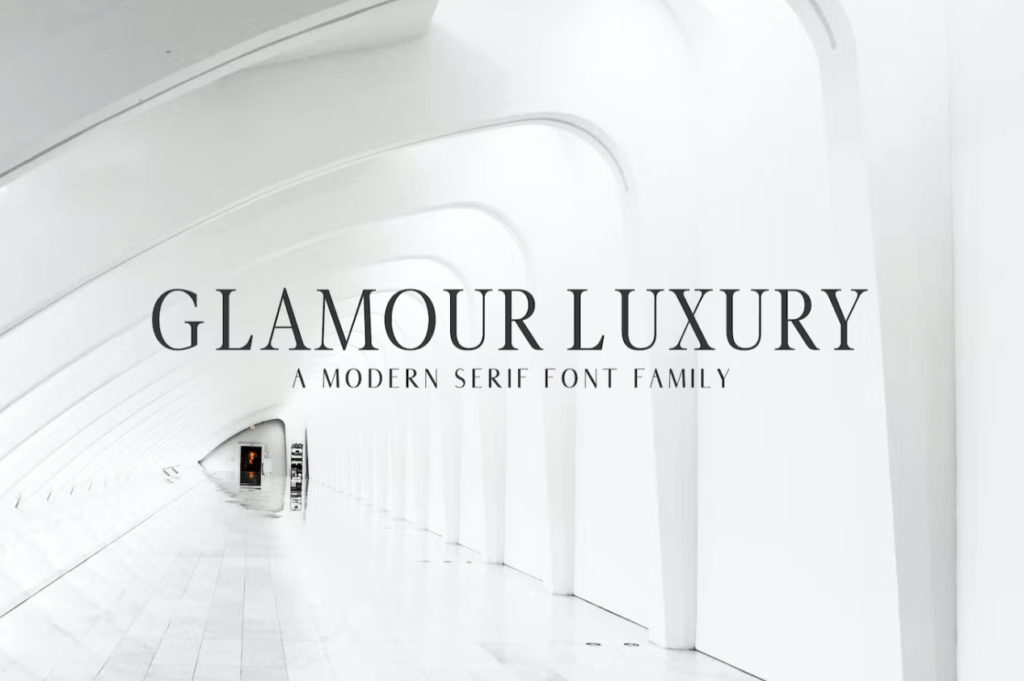 Шрифт Glamour Luxury Serif Font Family