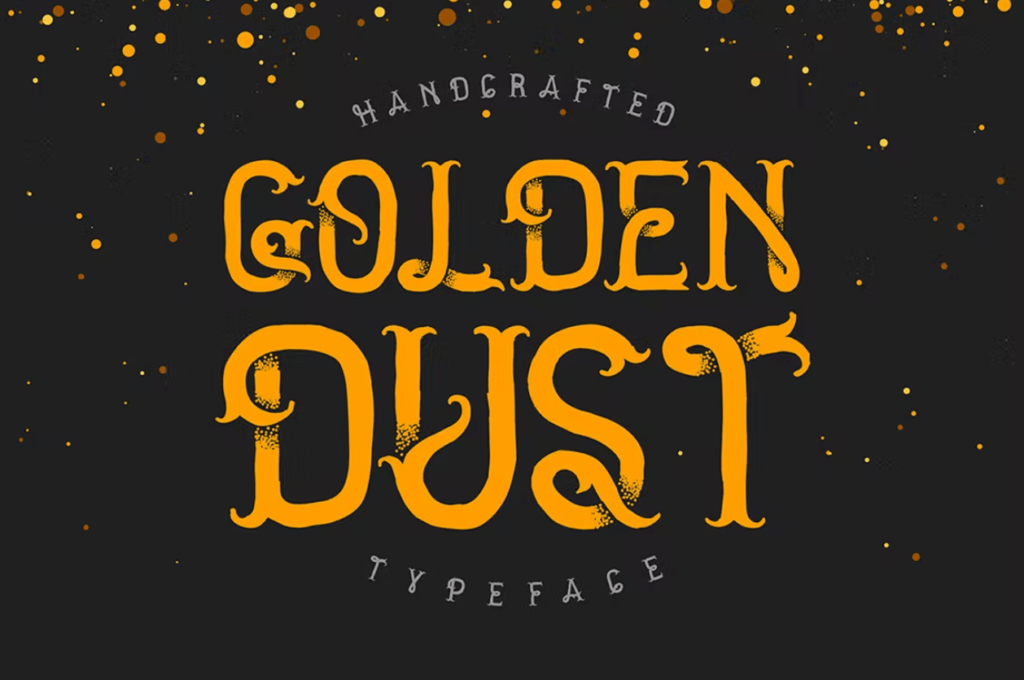 Шрифт Golden dust typeface