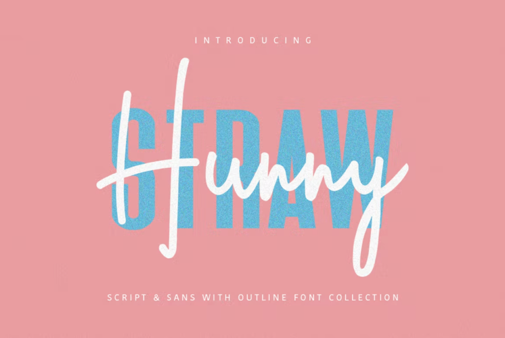 Шрифт Hunny Straw Font Collection