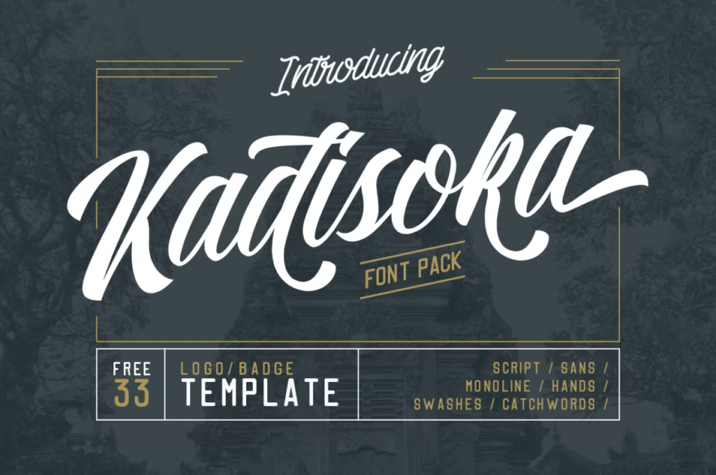 Шрифт Kadisoka family 5 Fonts