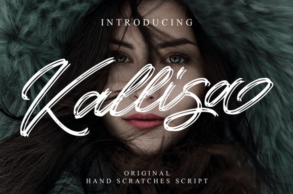 Шрифт Kallisa - Handrawn Brush Font