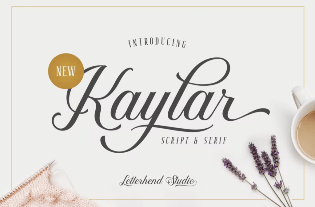 Шрифт Kaylar - Elegant Script & Serif