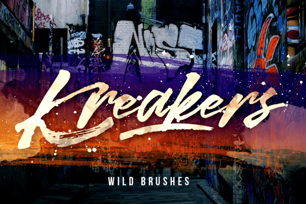 Шрифт Kreakers Street Wild Brush + Extras