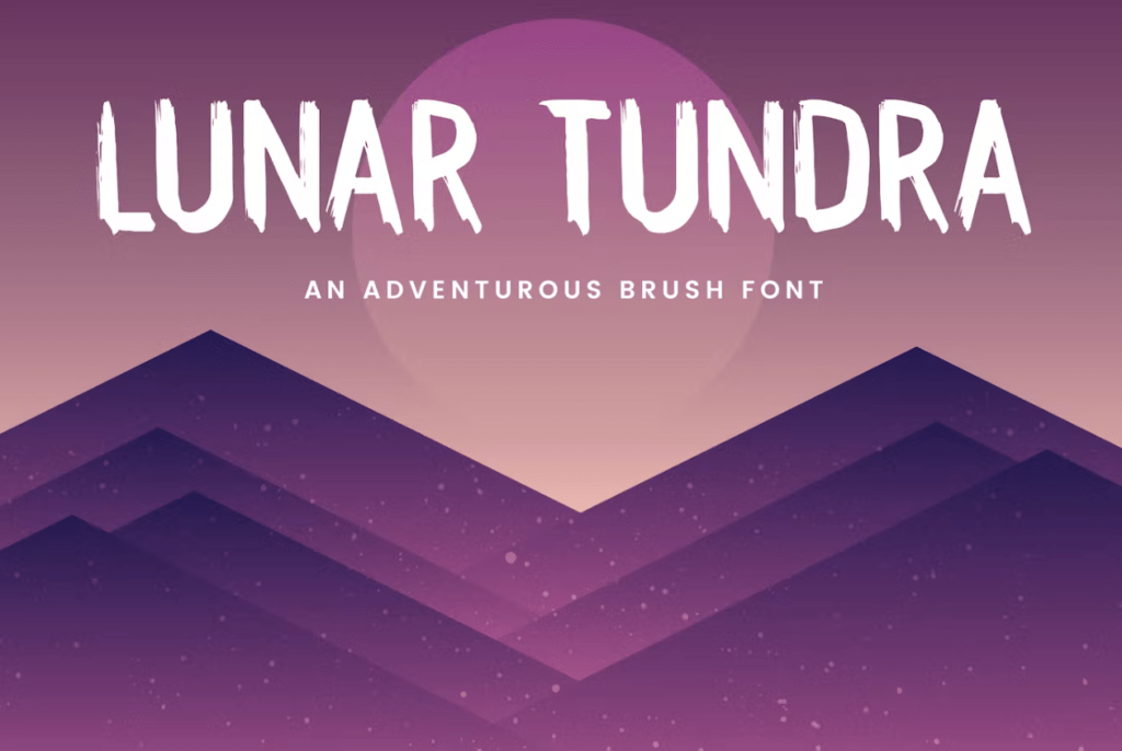 Шрифт Lunar Tundra Brush Font