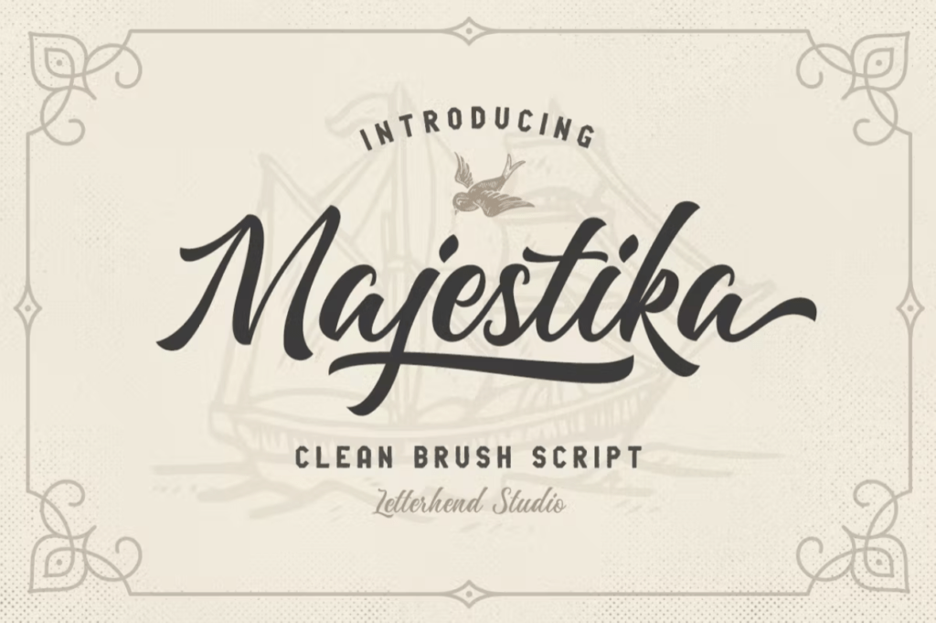 Шрифт Majestika - Clean Brush Script