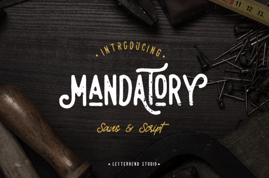 Шрифт Mandatory - Vintage Font Duo