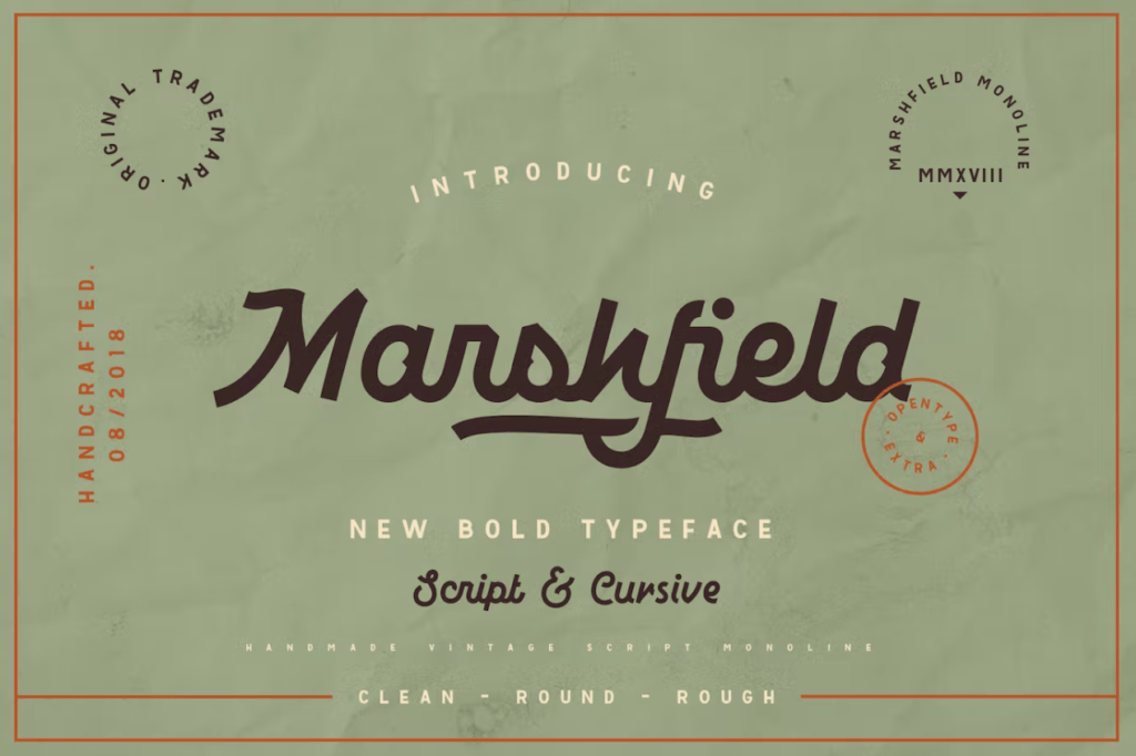 Шрифт Marshfield Typeface