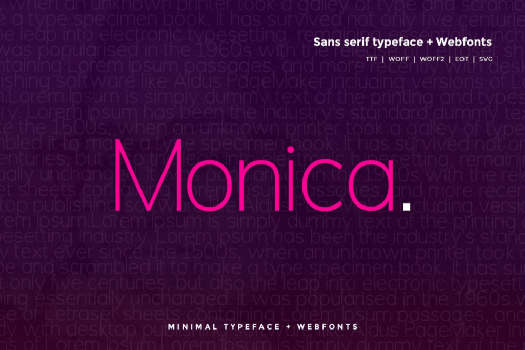 Шрифт Monica - Modern Typeface + WebFonts