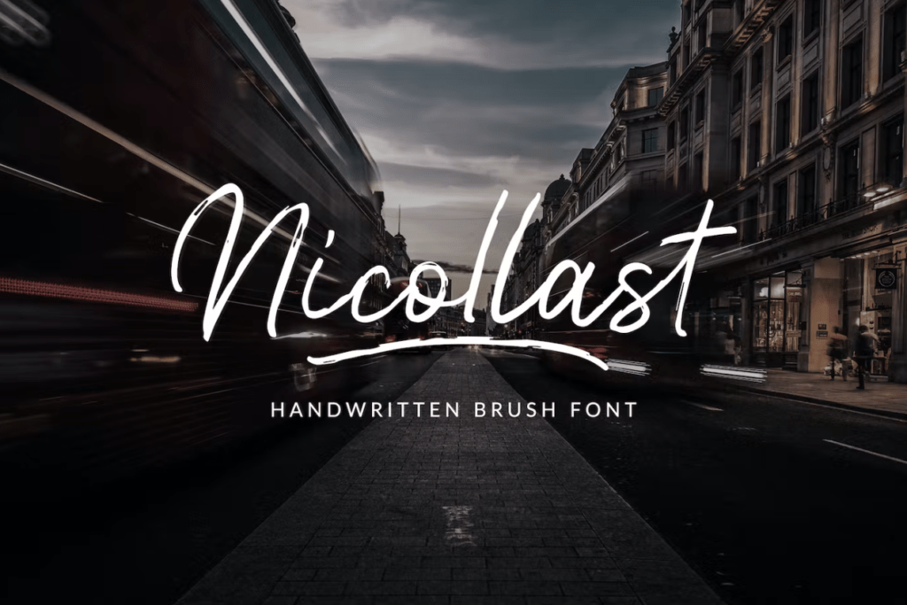 Шрифт Nicollast Handwritten Brush Font