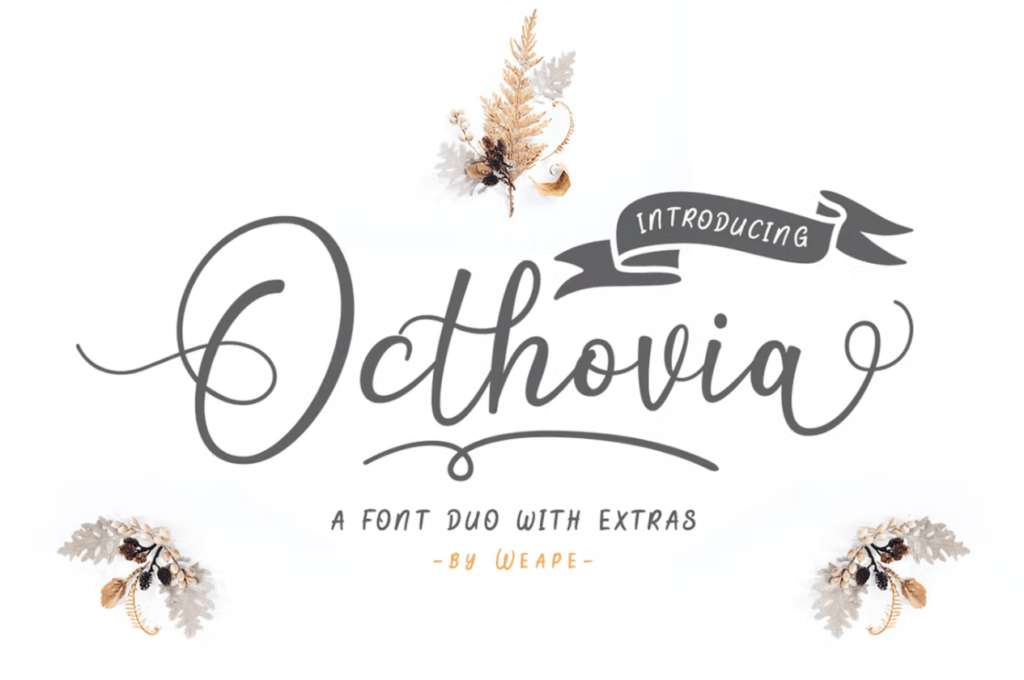 Шрифт Octhovia Font Duo and Extras