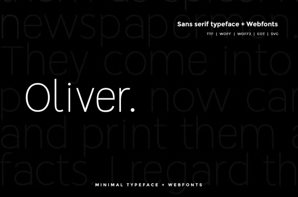 Шрифт Oliver - Modern Typeface + WebFont