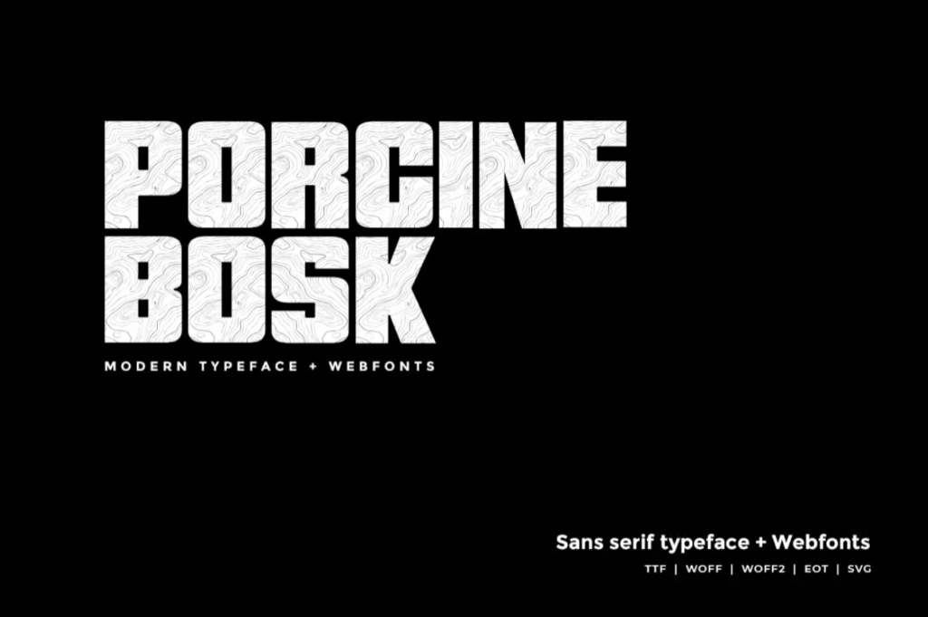 Шрифт Porcine Bosk - Modern typeface + WebFont