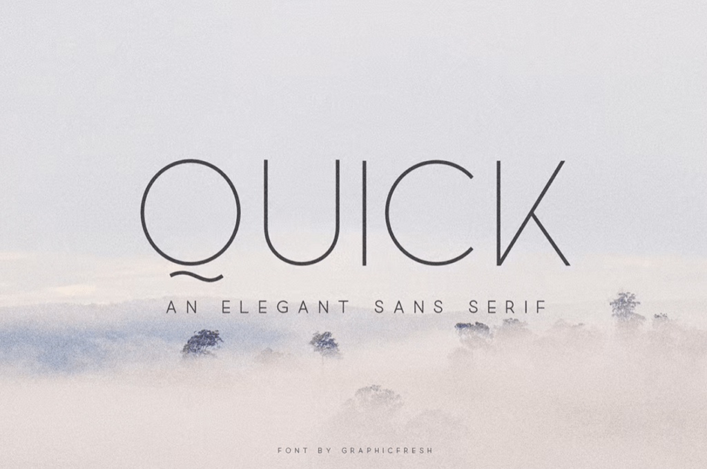 Шрифт Quick - An Elegant Sans Serif