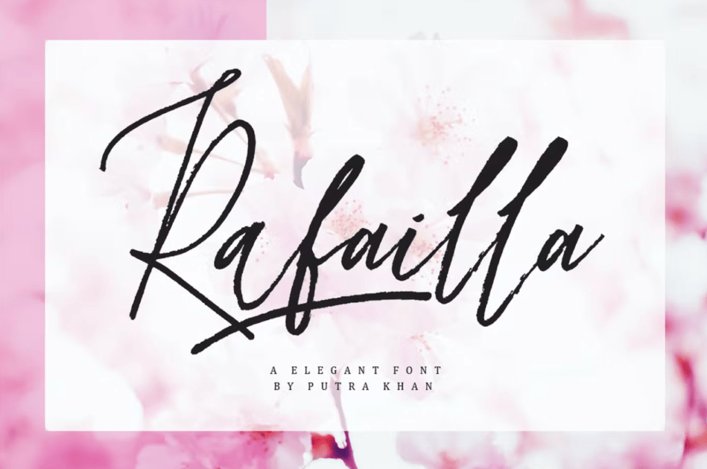 Шрифт Rafailla Elegant Modern Calligraphy Brush Script