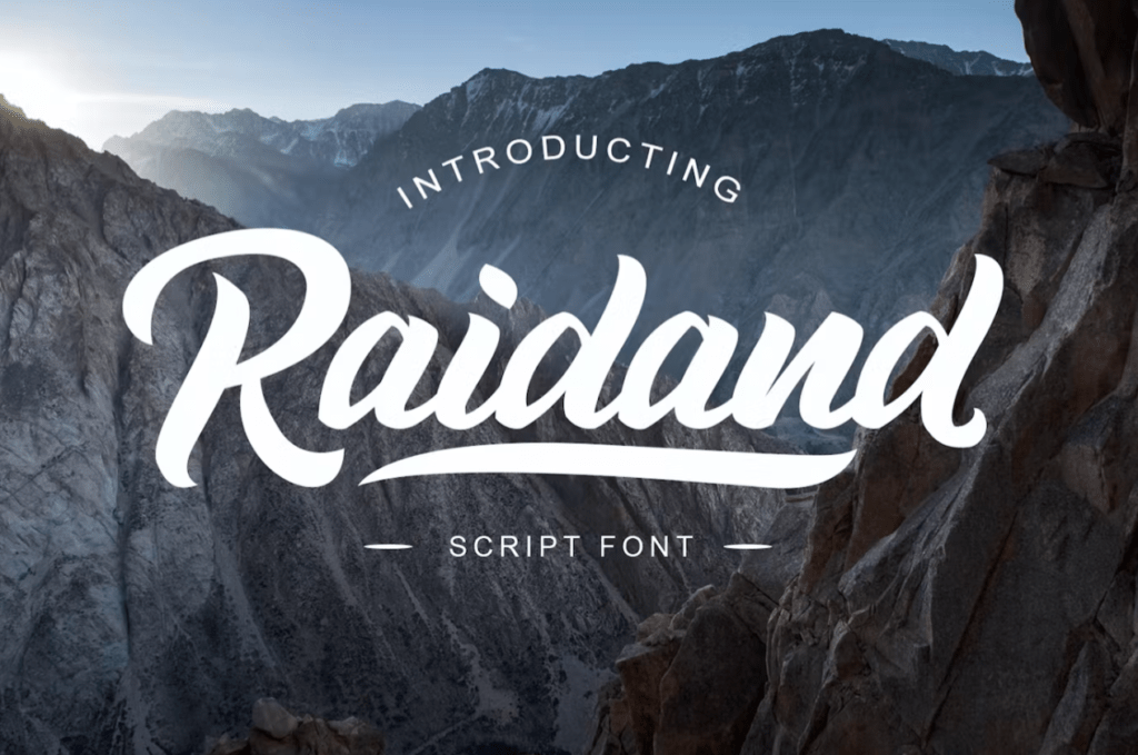 Шрифт Raidand - Brush Script Font