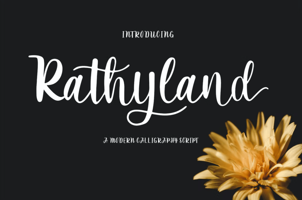 Шрифт Rathyland Script Wedding Font