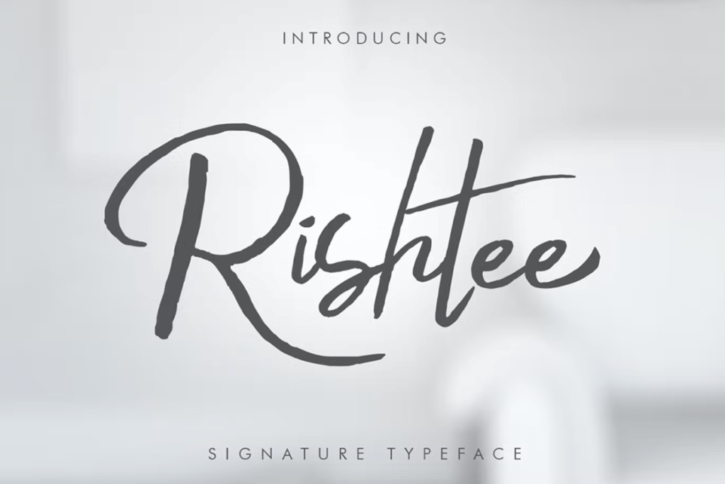 Шрифт Rishtee Signature