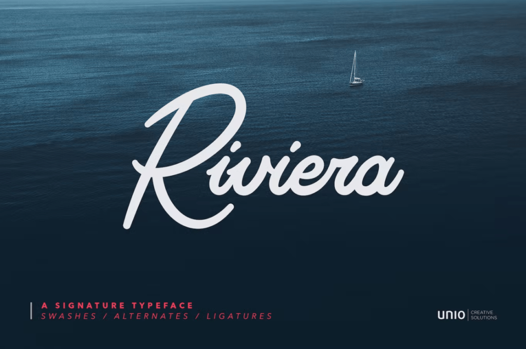 Шрифт Riviera - Signature Font