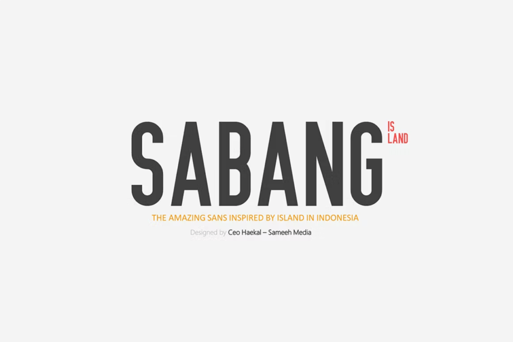 Шрифт Sabang Island Typeface