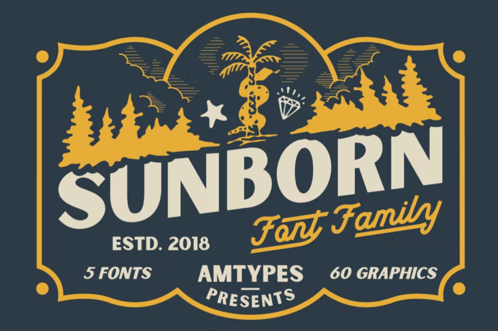 Шрифт Sunborn Font Family