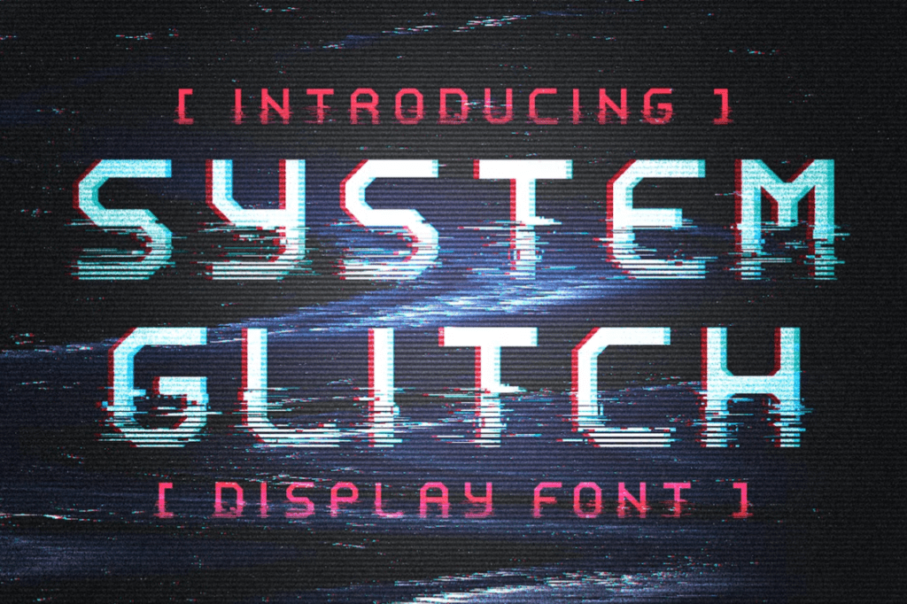 Шрифт System Glitch - Display Font